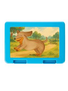 Mr. & Mrs. Panda Ящик для хранения собачьих экскрементов, с изображением таксы и надписью, белого цвета