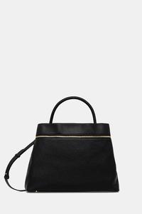 Кожаная сумка Twinset, черный