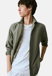 Рубашка Mango Kids, хаки