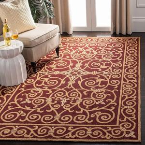 Ковер SAFAVIEH, 84 x 145 см, Chelsea Collection, Burgundy, ручной работы в стиле French Country из шерсти, идеален для помещений с высокой проходимостью: прихожая, гостиная, спальня (HK11C)