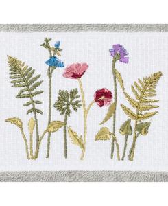 Полотенце для рук из турецкого хлопка с вышивкой "безмятежность" Linum Home, Light Grey