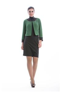 Зеленое болеро с длинными рукавами Conquista, зеленый