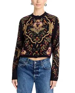 Свитер с величественными сердцами Farm Rio, черный