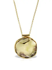 Колье с каменным кулоном OBSIDIAN, золотой