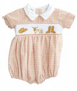 Комбинезон Girl's Welcome To Austin Henry Smocked Bubble In оранжевый Ruth And Ralph, оранжевый