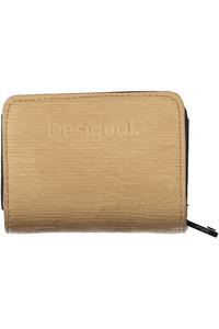 Женский кошелек Desigual с перфорацией и логотипом, бежевый
