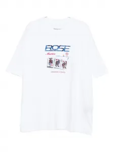 Футболка с изображением игральных карт Martine Rose, белый