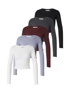 Рубашка ABOUT YOU, дымчато-синий/темно-серый/бордовый/черный/белый