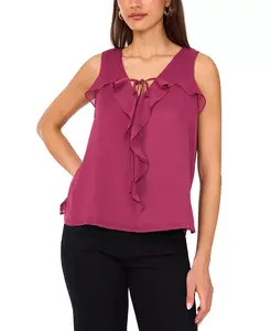 Женский топ без рукавов с оборками Vince Camuto, фиолетовый