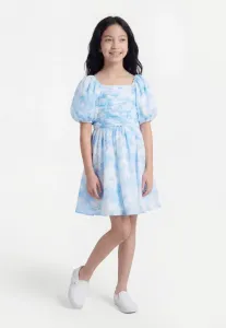 Платье emerson puff day Abercrombie & Fitch, White/Blue