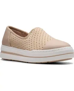 Женские слипоны Cloudsteppers Audreigh Star Clarks, коричневый/бежевый