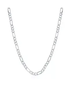 Цепочка Фигаро из стерлингового серебра 4,2 мм с родиевым покрытием Simona, silver
