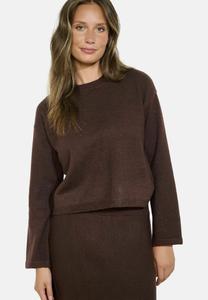 Джемпер LolaLiza SPARKLY ROUND-NECK, Brown Dark Chocolate/Brown