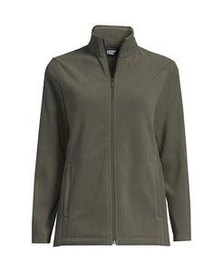 Женская флисовая куртка на молнии для миниатюрных размеров Lands' End, зеленый