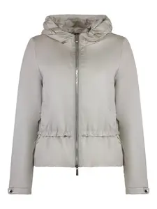 Куртка Burano с капюшоном и завязкой на талии Moorer, серый