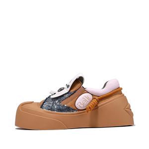 Кеды BELLALILY Skateboard Shoes Women's Low-Top, коричневый