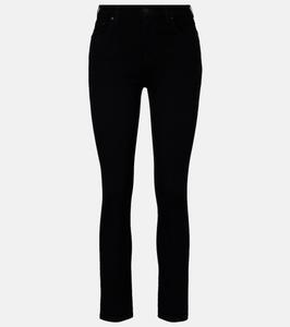 Мари прямые джинсы средней посадки AG Jeans, Saturated Black