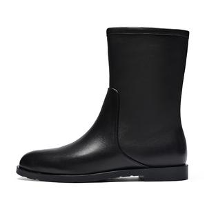 ZHR Женские черно-бежевые полусапожки Regal Black на легкой подошве с каблуком 2 см S537, цвет Regal Black[Lightweight Heel Height 2cm]-S537