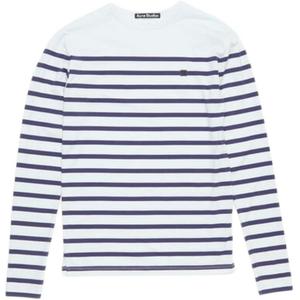 Полосатая футболка с длинными рукавами Acne Studios, светло-голубой