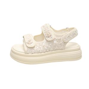 Сандалии с одним ремешком 5 см женские WUJI, Black