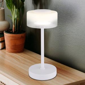 Светодиодная настольная лампа Globo Lighting Belinda, прозрачное стекло / железо - 1 лампа - белый