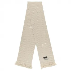 Рифленый шарф с бахромой MM6 Maison Margiela, nude