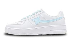 XTEP Женские противоскользящие износостойкие низкие скейтерские кеды Air Force One светло-голубого цвета, цвет Light Blue