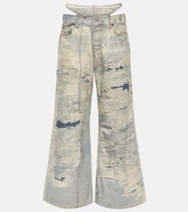 Ремонт широких джинсов со средней посадкой Acne Studios, синий