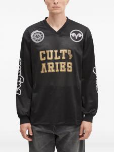 Джерси с длинными рукавами и сетчатыми вставками Aries, черный