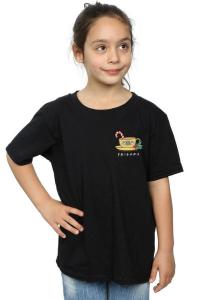 Рождественская кофейная кружка, хлопковая футболка с принтом на груди Friends, черный