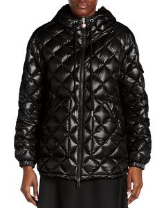 Стеганое пальто Moncler, черный