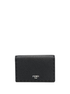 Кошелек из зернистой кожи с логотипом FENDI, черный