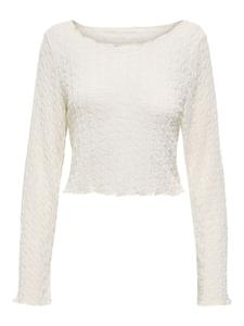 Рубашка с длинными рукавами Only ONLLILIAN L/S BOATNECK TOP CS JRS, белый