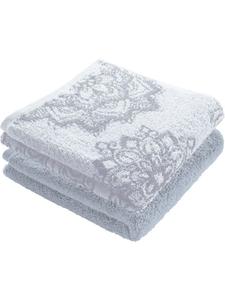 Erwin Müller Махровое жаккардовое банное полотенце, комплект из 2 штук, Bühl, серебристого цвета
