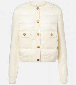 Кардиган из натуральной шерсти с нижними панелями Moncler