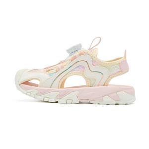 Детские сандалии с низким верхом, устойчивые к истиранию. Для детей от 3 до 7 лет. QIAODAN, слоновая кость/желтый