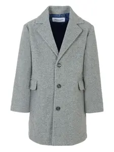 Пальто из твила с тремя пуговицами TRUSSARDI JUNIOR, серый