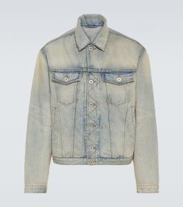 Вышитая джинсовая куртка Drawn Varsity Kenzo, Stone Bl Dirty Blue Denim