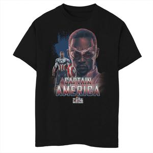 Футболка с коллажем «Капитан Америка» для мальчиков 8–20 лет «Marvel: Сокол и Зимний солдат», версия 2 Marvel