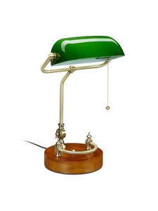 Relaxdays Банковская лампа зеленого цвета