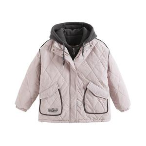 Детская утепленная куртка с капюшоном PROTECTCAMEL, розовый фиолетовый
