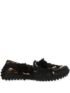 Мокасины, украшенные стразами 13 09 SR, черный