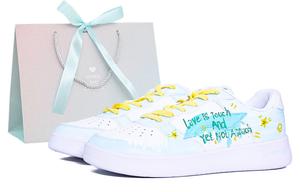 Li-Ning Li Ning Floating Boat устойчивые к истиранию нескользящие низкие кроссовки для скейтбординга женские Cyan Yellow