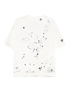 Декорированная футболка с эффектом потертости Maison Mihara Yasuhiro, белый