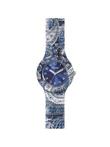 Hip Hop Аналоговые часы, узор пейсли, синий