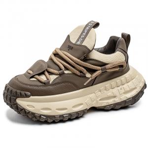 NANJIREN Износостойкие дышащие низкие повседневные туфли для мужчин с эффектом увеличения роста - хаки, цвет Khaki