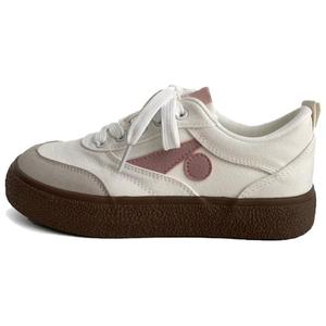 City camel Дышащие женские скейтерские кеды низкие бело-розовые, цвет White Pink