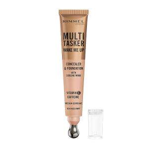 Rimmel Multi Tasker Wake Me Up Concealer and Foundation with Roller - 025 Rose Ivory