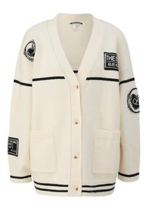 Вязаный кардиган QS, кремовый