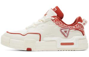 PEAK Кроссовки для скейтбординга мужские Coverage Slip Resistant Cushioning Abrasion Resistant Breathable Low top Canvas White Red